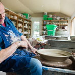 Jason Braham at work in his workshop 2016
